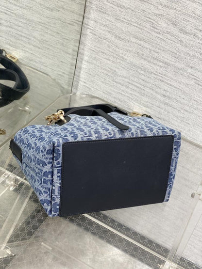 Alma Denim Top Handle Bag