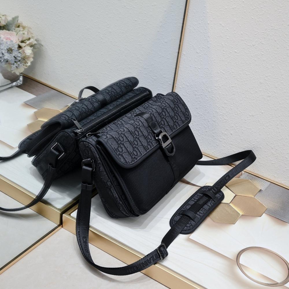 Modern Refined Black Printed Crossbody Bag