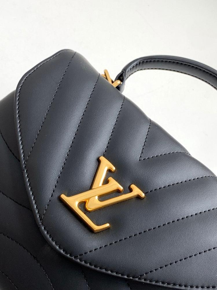 Modern Quilted Leather Top Handle Bag