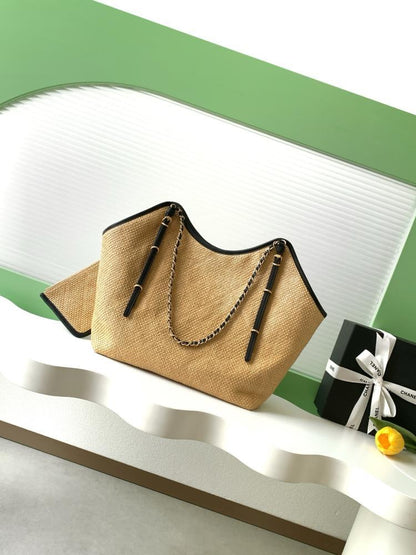 Woven Leather Tote Bag