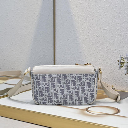 Bobby Blue Printed Calfskin Shoulder Bag