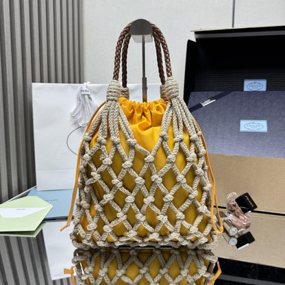 Woven Leather Shoulder Bag
