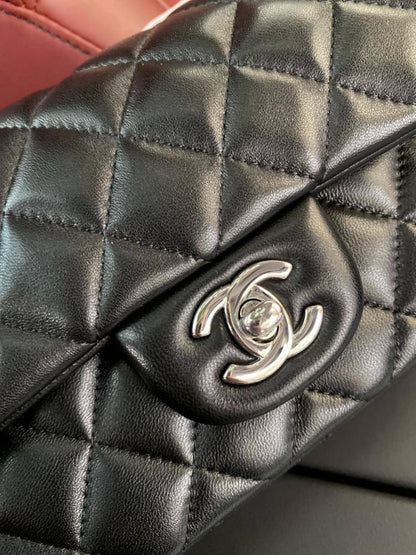 Gold Lambskin Top Handle Bag
