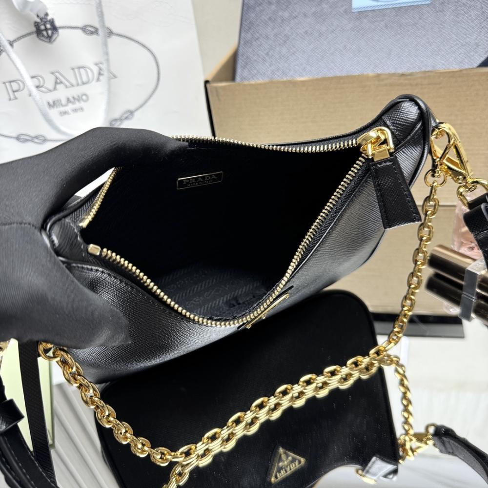 Saffiano Leather Hobo Bag