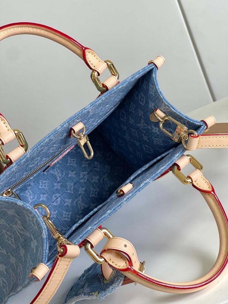 OnTheGo Blue Woven Denim Shoulder Bag