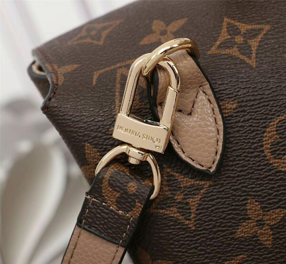 Elegant Stylish Gold Monogram Leather Shoulder Bag