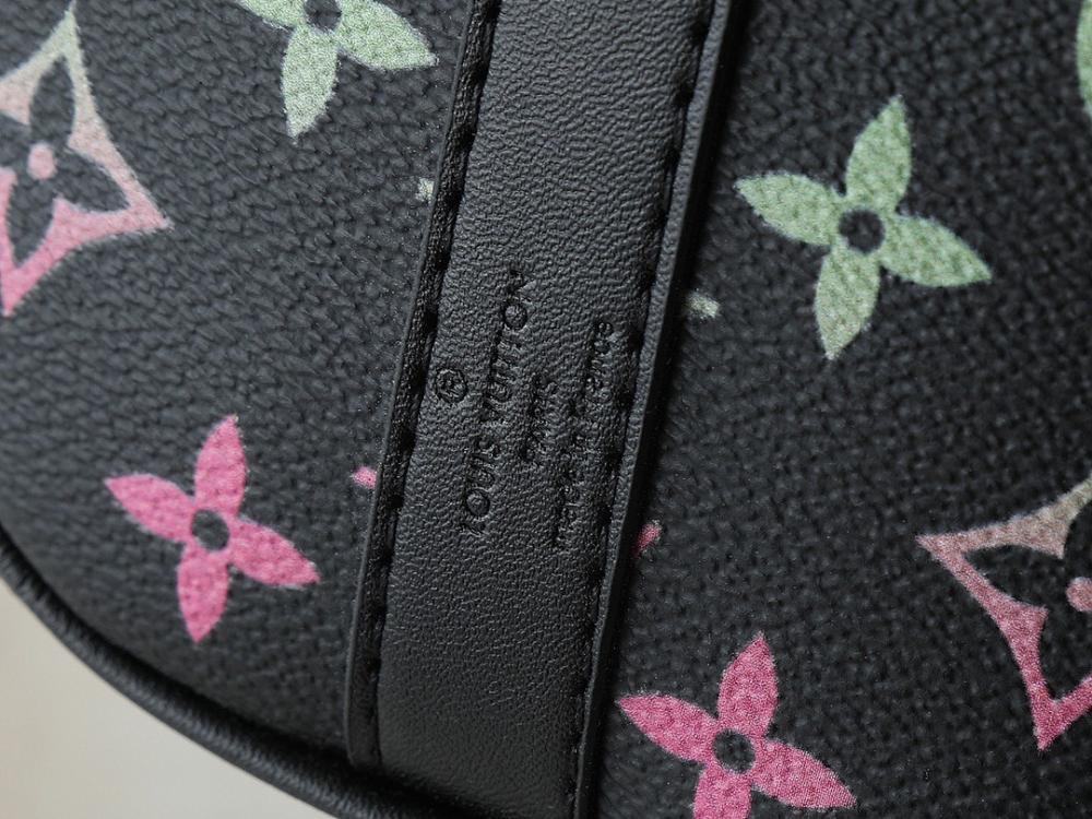 Modern Italian-Inspired Monogram Leather Shoulder Bag