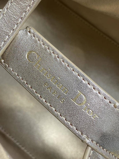 Practical Gold Calfskin Top Handle Bag