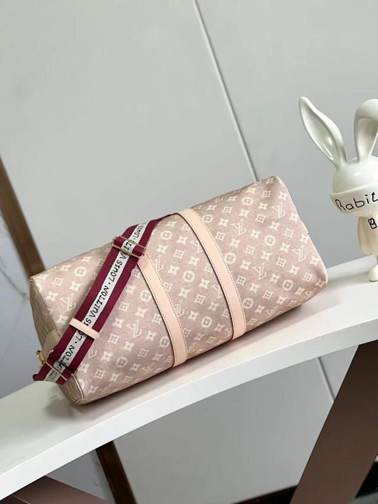 Keepall Monogram Leather Travel Bag
