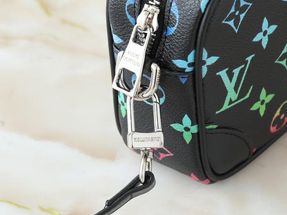 Alma Monogram Leather Shoulder Bag