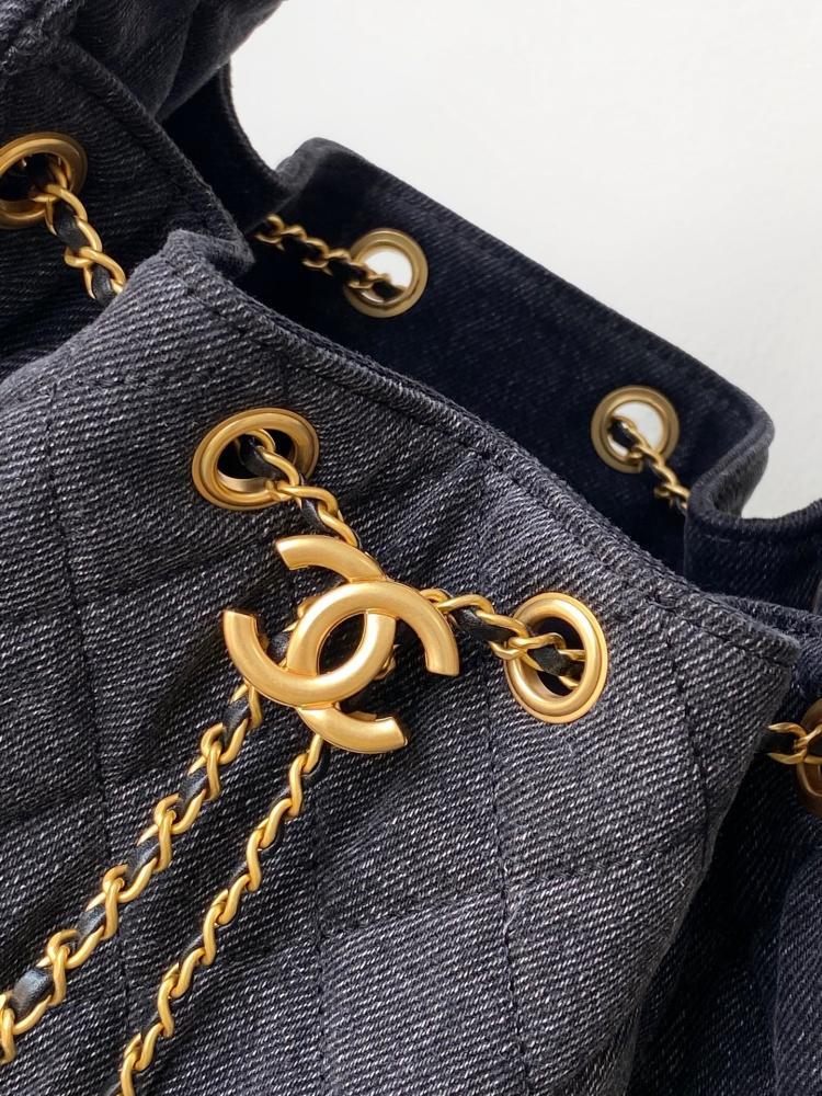 Denim Top Handle Bag