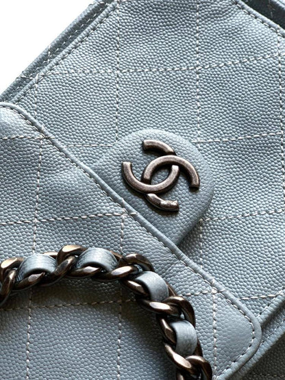 Gold Leather Bucket Bag