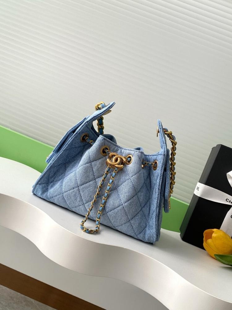 Denim Bucket Bag