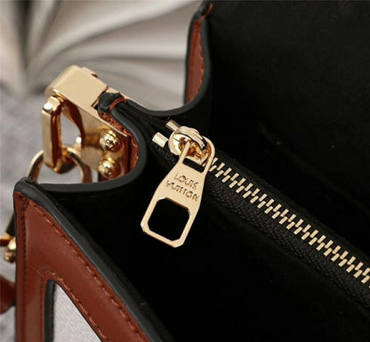 Dauphine Black Calfskin Shoulder Bag