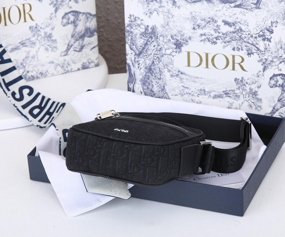 Classic Elegant Black Printed Calfskin Shoulder Bag