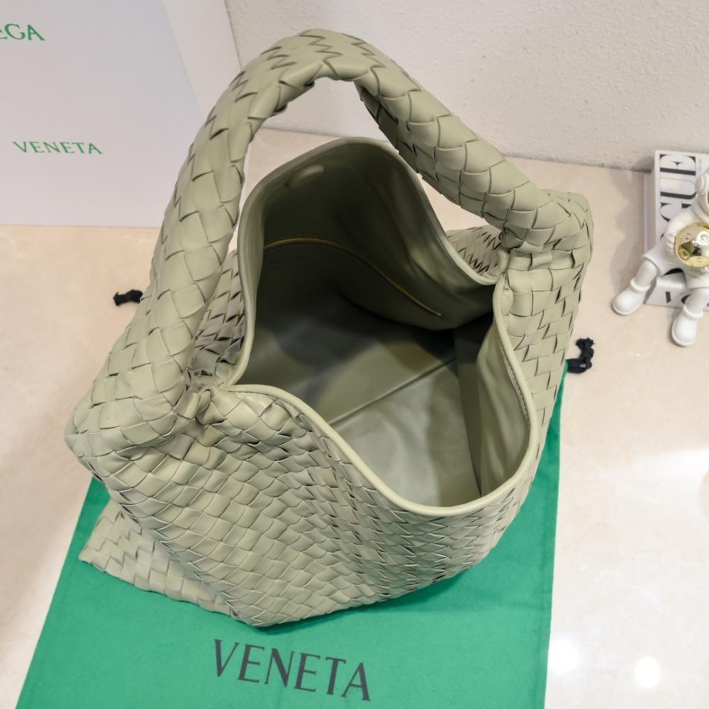 Woven Leather Top Handle Bag