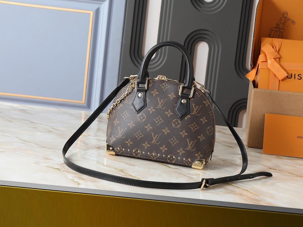 Alma Monogram Leather Crossbody Bag