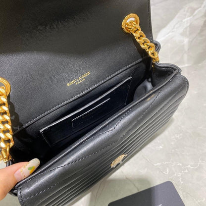 Modern Refined Embroidered Lambskin Crossbody Bag