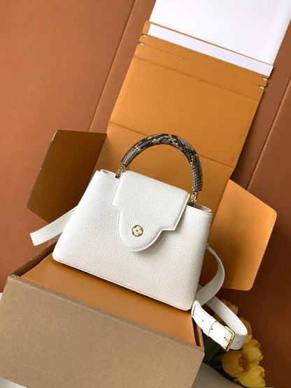 Calfskin Top Handle Bag