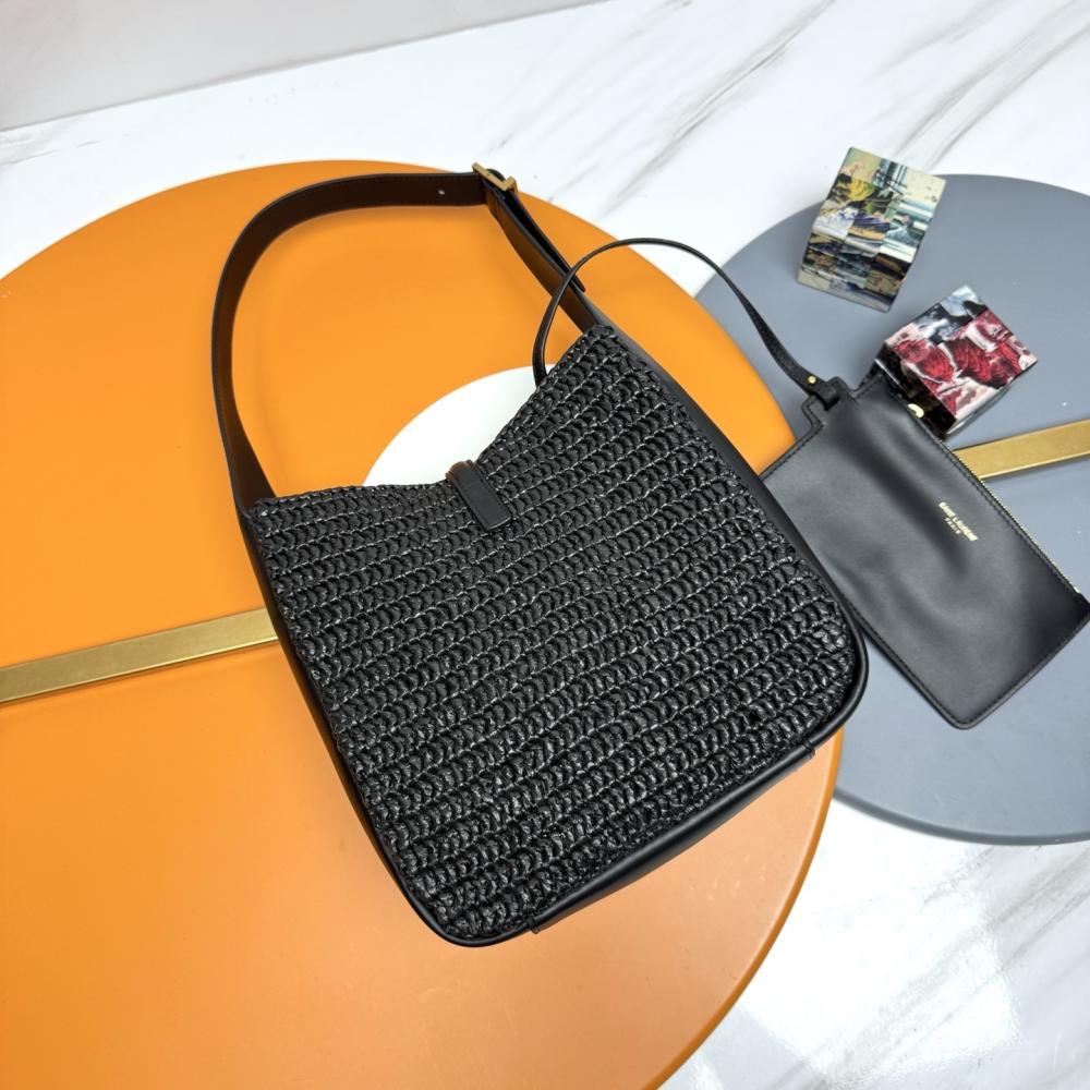 Arco Gold Woven Straw Shoulder Bag
