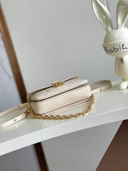 Classic Modern Monogram Leather Shoulder Bag