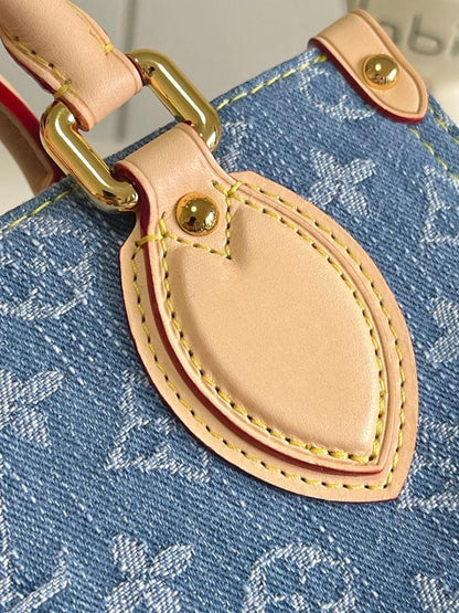 OnTheGo Blue Woven Denim Shoulder Bag
