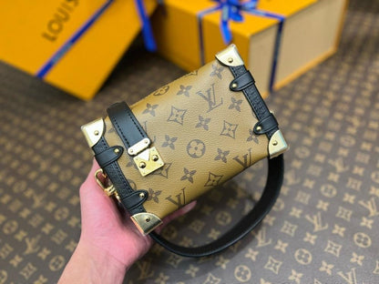 Italian-Inspired Luxury Black Studded Leather Travel Bag