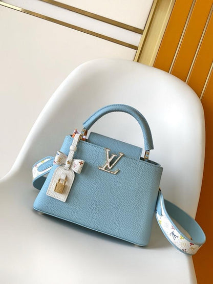 Capucines Mini in Sky Blue Taurillon