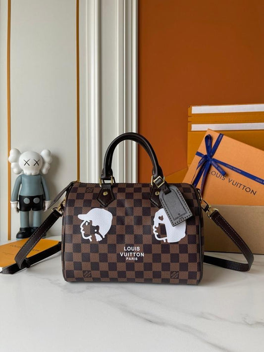 Speedy Bandouliere Monogram Calfskin Crossbody Bag