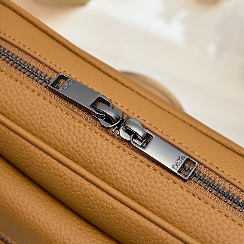 Modern Refined Black Monogram Leather Crossbody Bag
