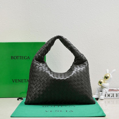 Woven Leather Top Handle Bag