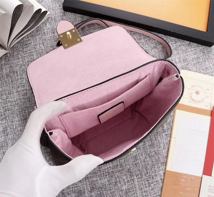 Classic Refined Gold Monogram Calfskin Shoulder Bag
