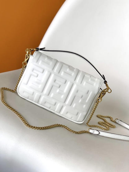 Gold Leather Crossbody Bag