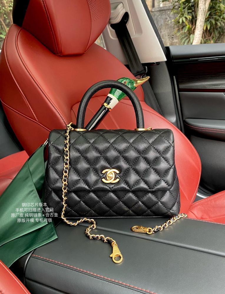 Leather Top Handle Bag