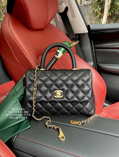 Leather Top Handle Bag