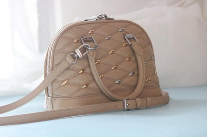 Classic Modern Studded Lambskin Shoulder Bag