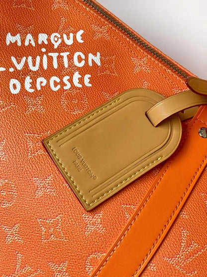 Monogram Leather Travel Bag