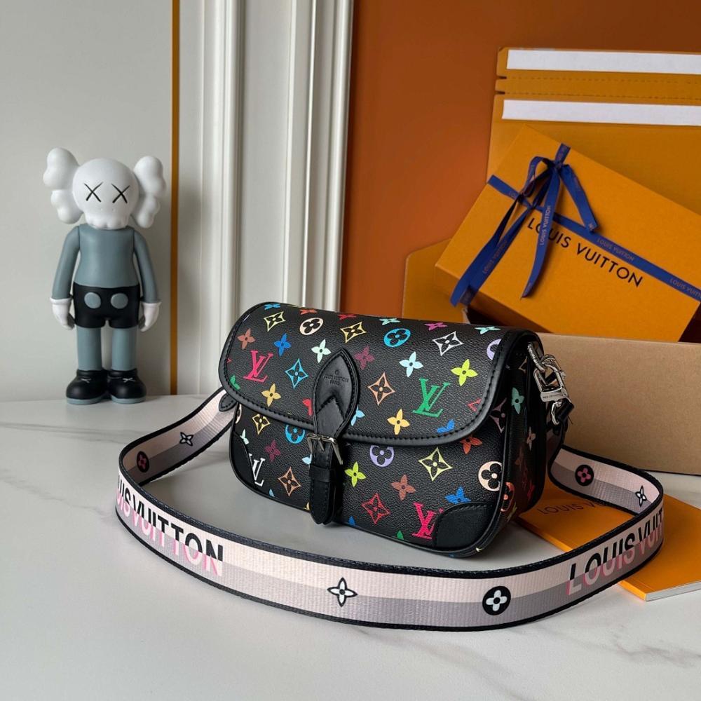 Diane Embroidered Leather Shoulder Bag