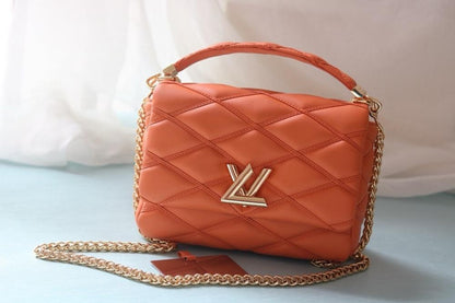 Modern Premium Quilted Lambskin Top Handle Bag