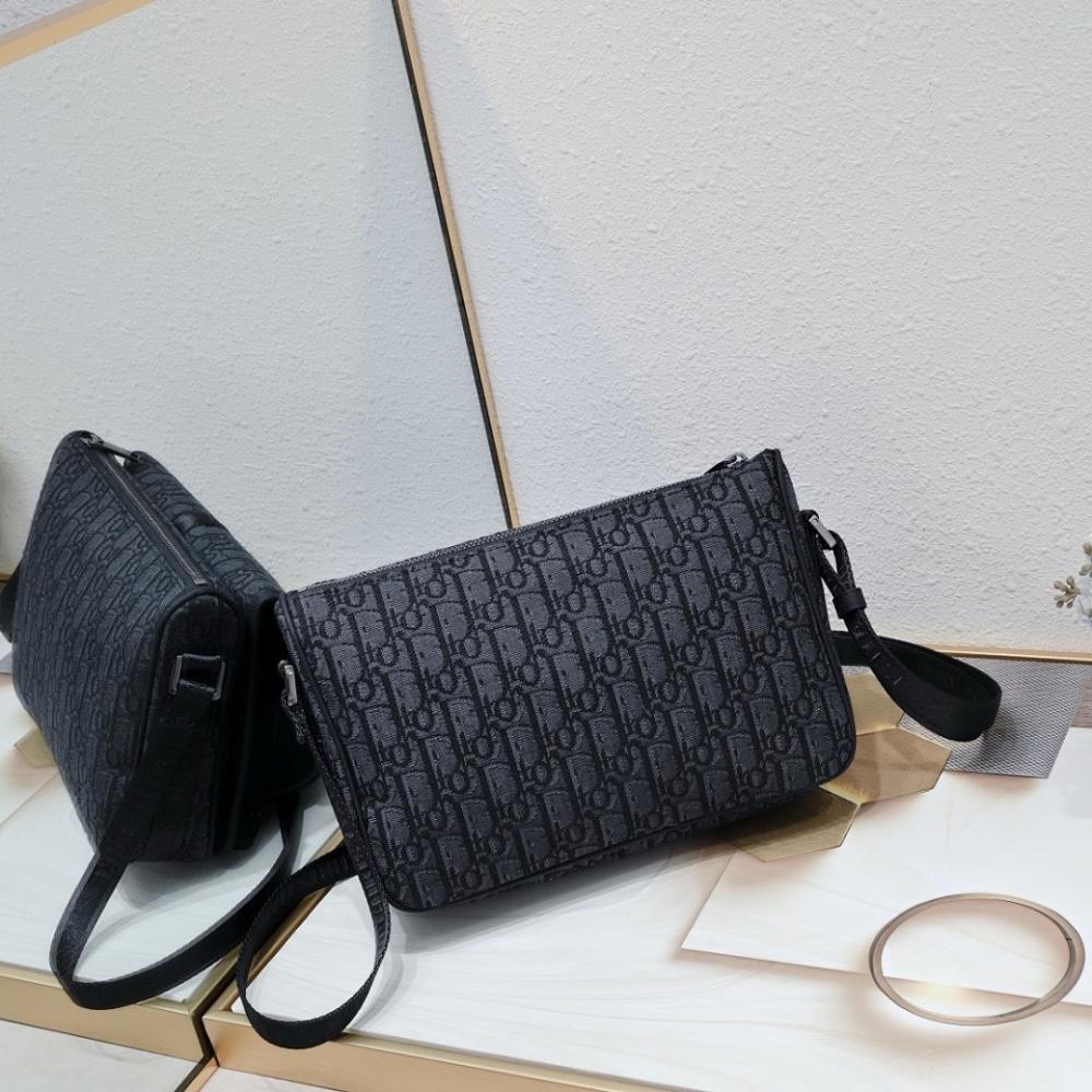 Modern Refined Black Printed Crossbody Bag