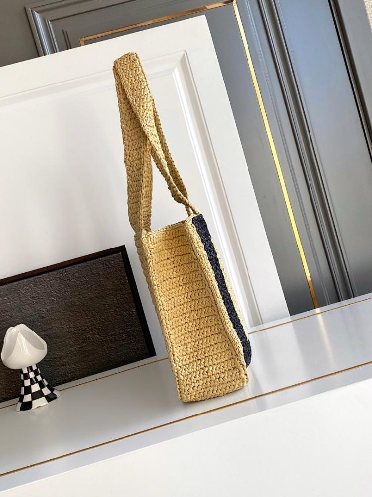 VLogo Signature Raffia Crossbody Bag