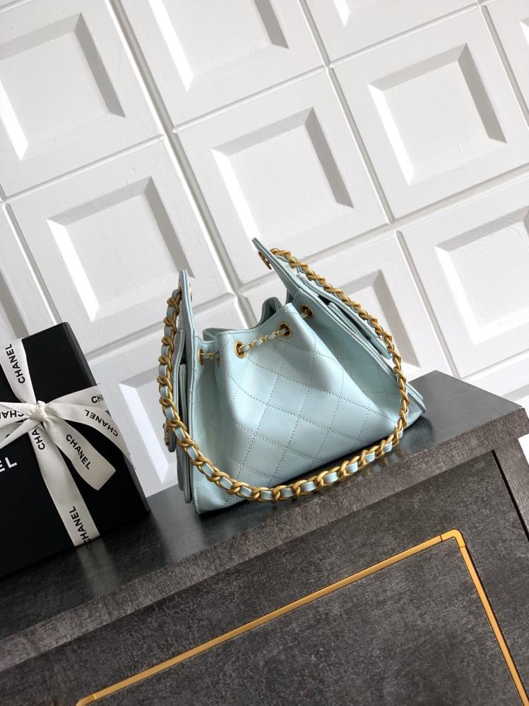 Elegant Gold Leather Hobo Bag