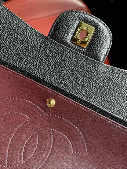 Gold Leather Top Handle Bag