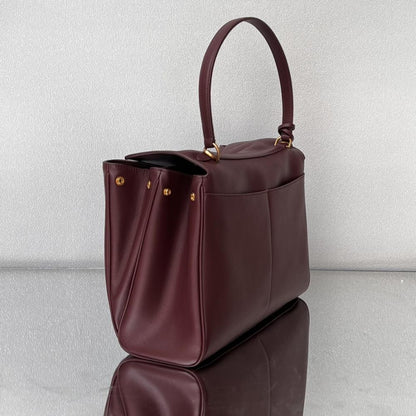 Luxury Leather Top Handle Bag