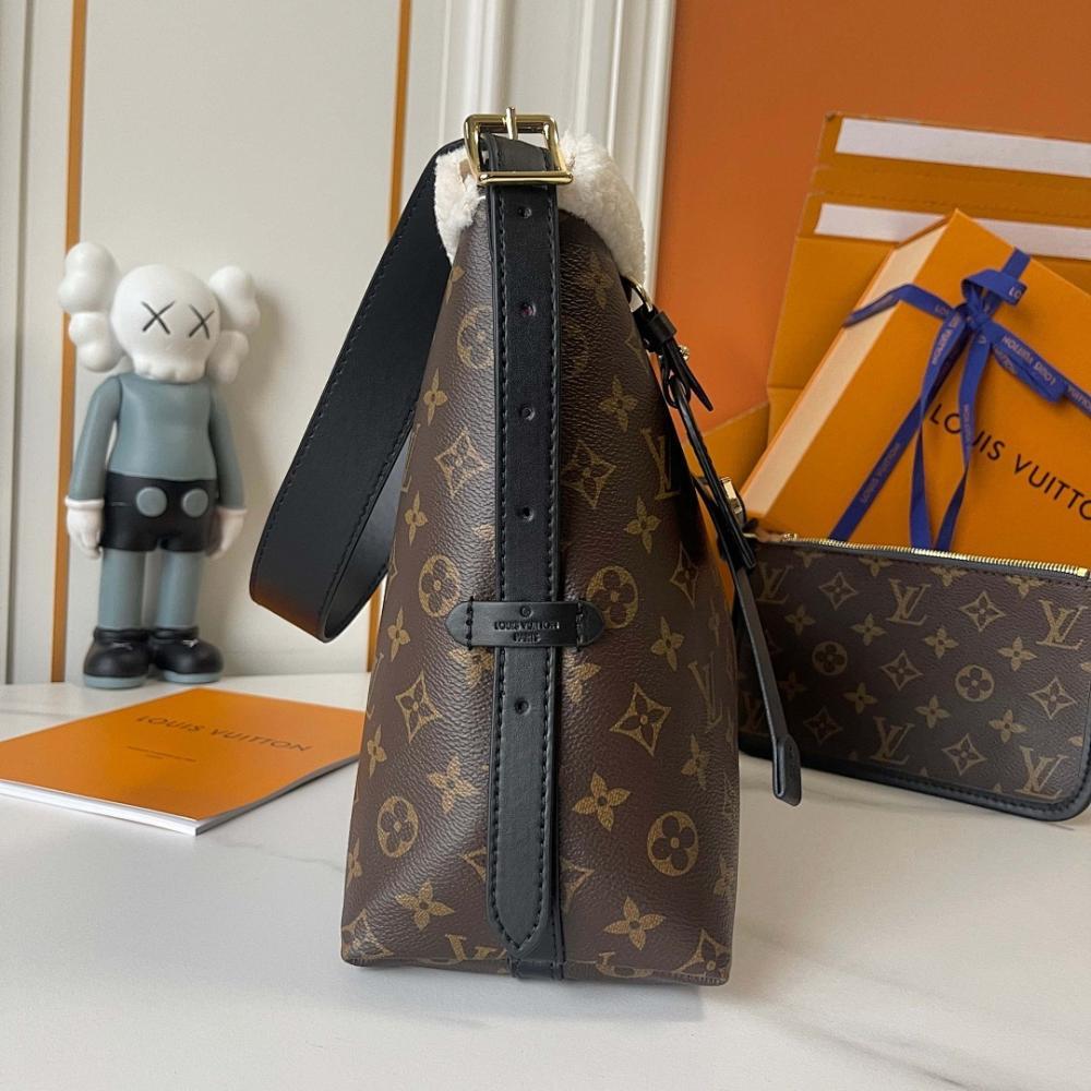 Elegant Stylish Monogram Leather Top Handle Bag