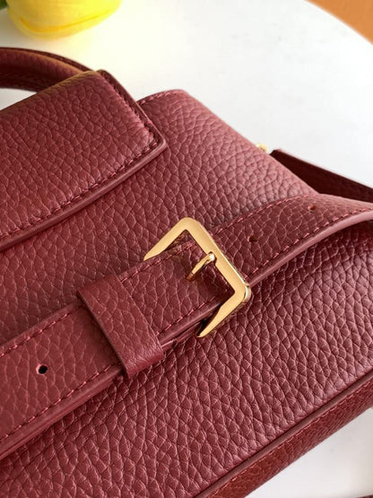 Monogram Leather Top Handle Bag