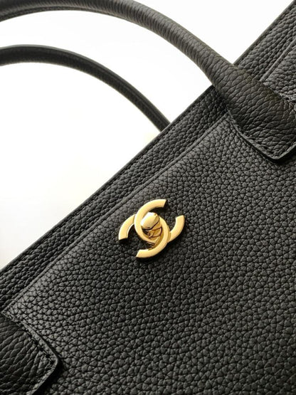 Gold Calfskin Top Handle Bag