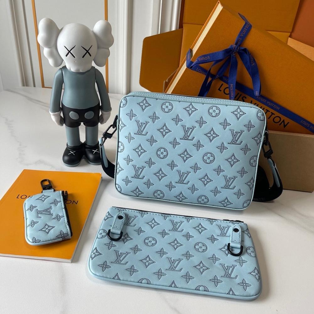 Modern Refined Monogram Leather Shoulder Bag