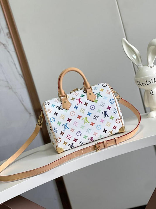 Speedy Bandouliere Monogram Calfskin Travel Bag