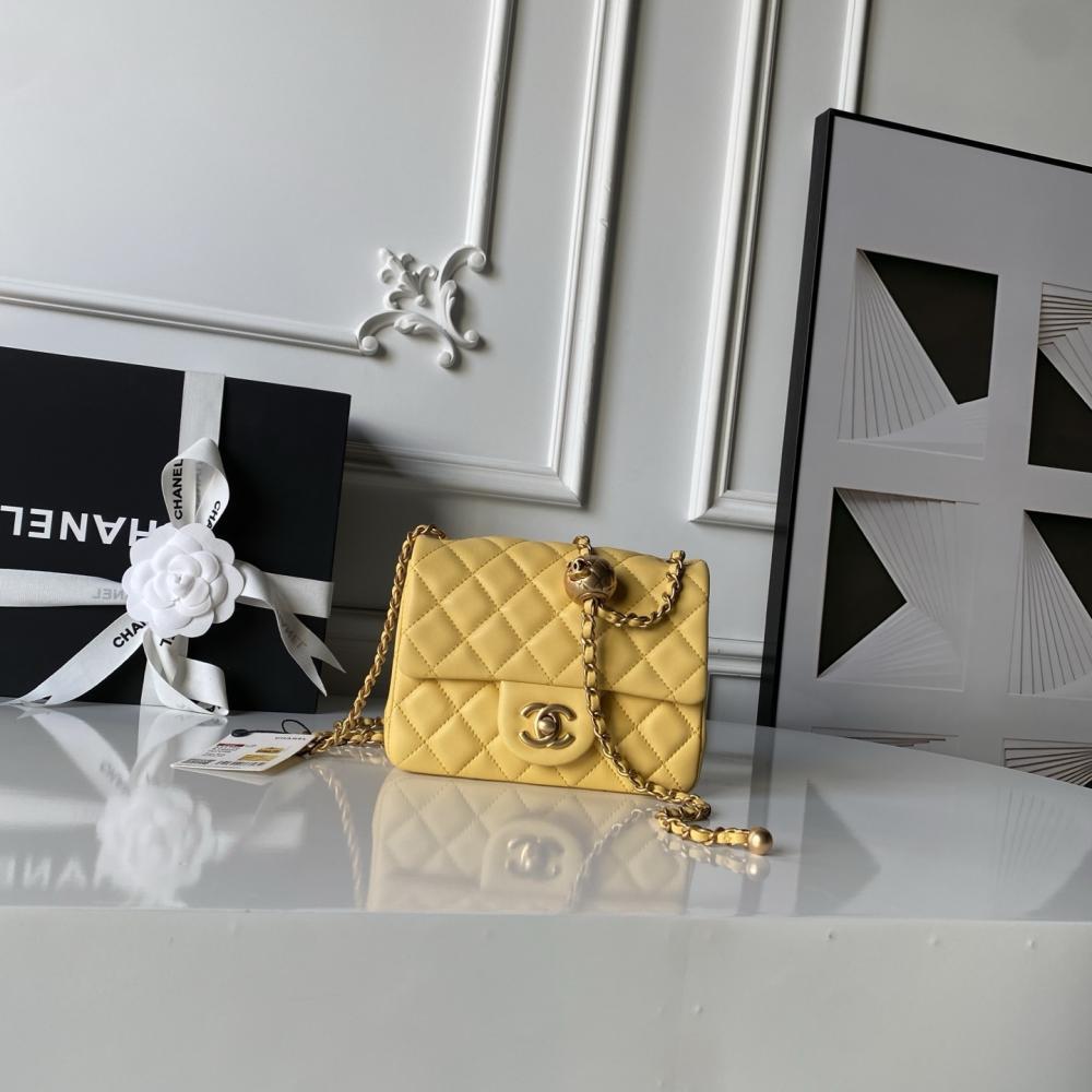 Gold Top Handle Bag